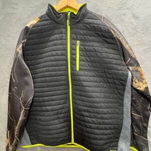 Yukon Gear Mens XL Hybrid Quilted Camo Jacket Mossy Oak Break-Up Black HYBMW-MN